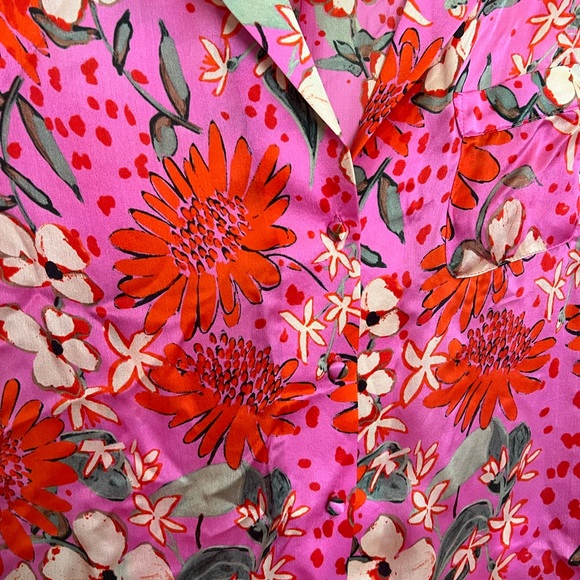 *RARE* Sezane Floral Silk Button Down Blouse✨2019 Summer Collection✨ - Picture 3 of 11